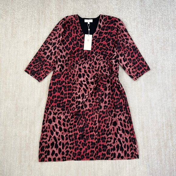 NWT HSN Vanessa Williams Animal Print Boho Summer Midi Wrap Dress 1X - Picture 1 of 10